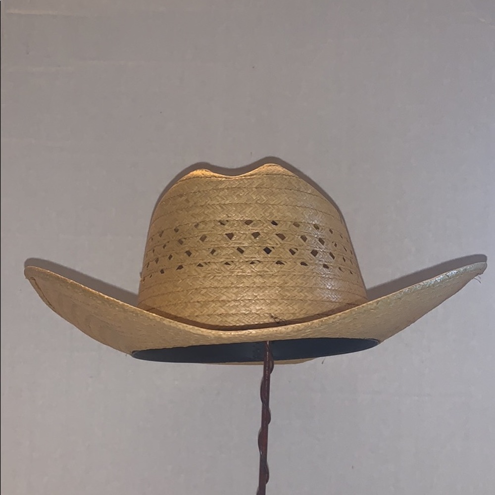 Longhorn Raffia Western Cowboy Hat Rancher - Picture 2 of 8